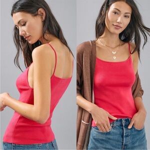 Anthropologie Raspberry Rashida Pullover Square Neck Sweater Tank L